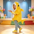 thumbnail image 2 of Bjutir Toddler Kids Romper Jumpsuit Shark 3D Animals Outfit Halloween Cosplay Party Adorable Performance Dress Up Clothes For Boys Girls Size 1-6 Years Yellow, 2 of 5