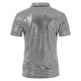 thumbnail image 5 of Mens 70S Disco Costume Bronzing Lapel Shirt Short Sleeve Button Down T Shirts, 5 of 9