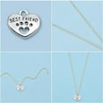 thumbnail image 5 of 80pcs Mini Heart Shape Word Charms Alloy Engraved with Various Message Word Dangle Pendants with a Box for DIY Bracelet Necklace Jewelry Making Gift, Antique Silver, 5 of 7