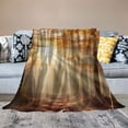 thumbnail image 2 of Creowell Sunbeams Trail Print Throw Blanket for Bed Couch Car Lightweight Soft All Seasons - Kids and Adults 60x80in, 2 of 6