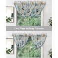 thumbnail image 5 of Waterfall Valances for Windows, Blue Coastal Kitchen Sheer Valance Curtains, Ocean Nautical Anchor Wood Barn Beach Rod Pocket Elegant Swag Valances for Living Room Bedroom, 47.2"x38.5", 3 Panel, 5 of 8