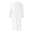 thumbnail image 4 of XDZJLR Men Shirts Muslim Arabia Long Sleeve Pocket Loose Robe Solid Pocket Tops, 4 of 5