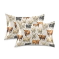thumbnail image 3 of Ryvnso Satin Pillowcase Highland Cows Pillow Cases Standard Size 26x20in, 3 of 6