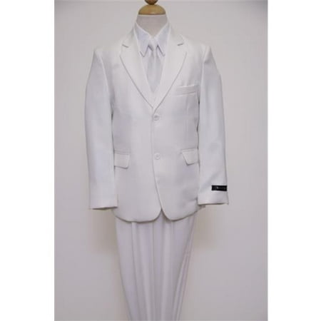 Stitch 3 Button Suits - Mens Suits 2 Button Front Closure Interior Pick Stitching Boys Suits White - 4