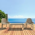 thumbnail image 5 of Luxury Commercial Living 39.5" Taupe Brown Patio Solid Rectangular Lounge Coffee Table, 5 of 6