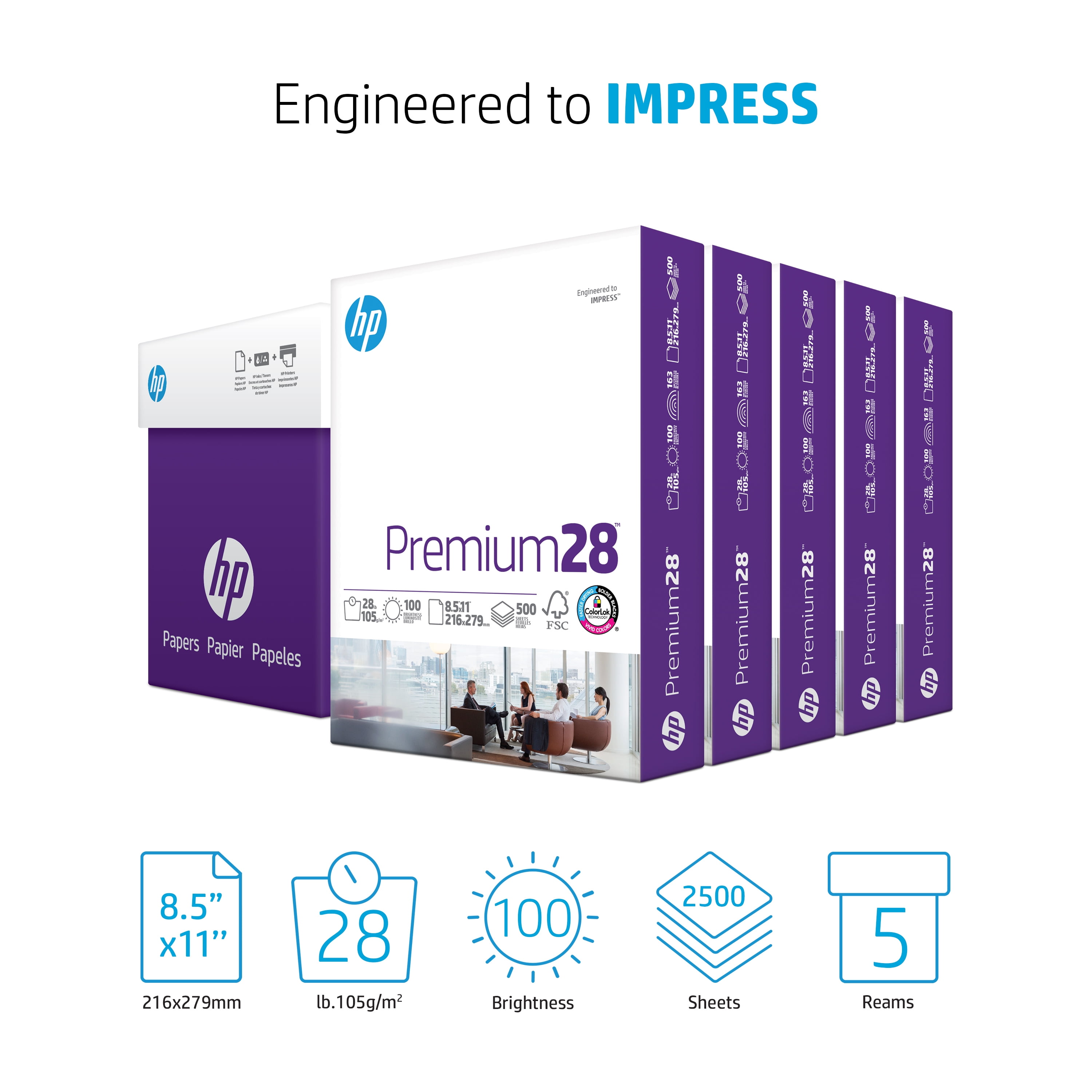 HP Papers Premium28 Laser Copy & Multipurpose Paper