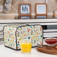 thumbnail image 5 of KLL Summer Animal Print 4 Slice Toaster Dust Covers Kitchen Small Appliance Cover with 2 Pockets,Can hold Jam Spreader Knife & Toaster Tongs (12.4 x 10.6 x 8.2), 5 of 6