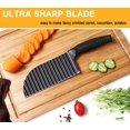 thumbnail image 4 of Corrugated Vegetable Cutter, French Fries Cutter, Manual Stainless Steel Ripple Potato Knife Vegetable Cutter Tomato Knife French Fries Slicer Kid's Knife Vegetable Cutter for French Fries Cutter, 4 of 7