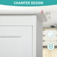 thumbnail image 5 of JAXSUNNY Tilt Out Trash Cabinet 10 Gallon Free Standing Storage Can Wood Hideaway Trash Holder, White, 5 of 18