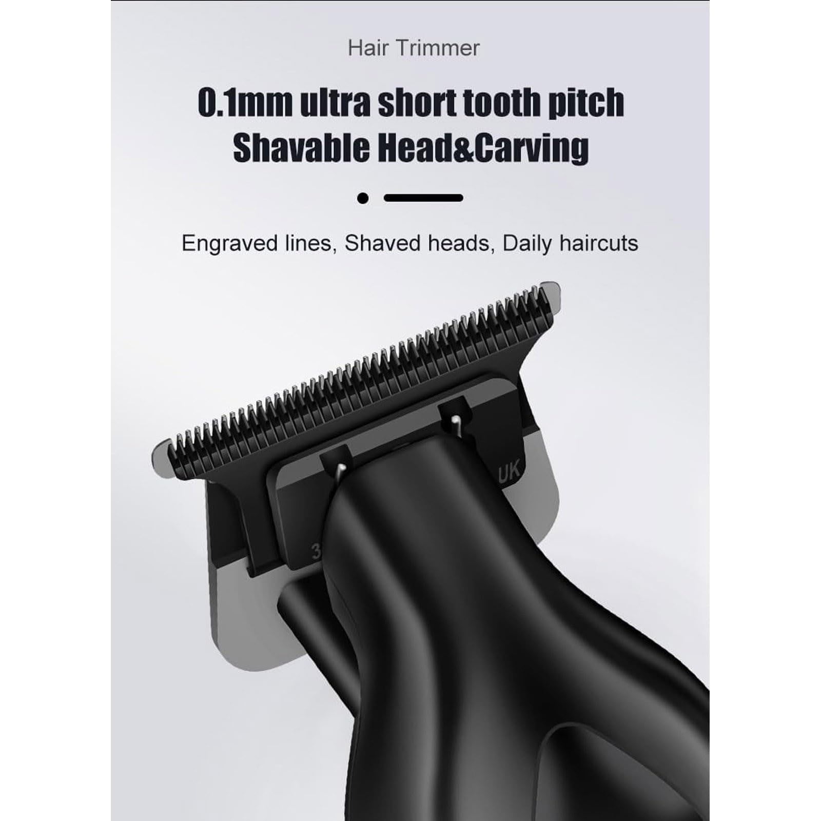 Herunwer Blackout Trimmer Plus Zero Gap, Barbers Tonic Blackout Trimmer Premium Zero-Gapped, Cordless Rechargeable Zero-Gapped Safety Razor Hair Clipper