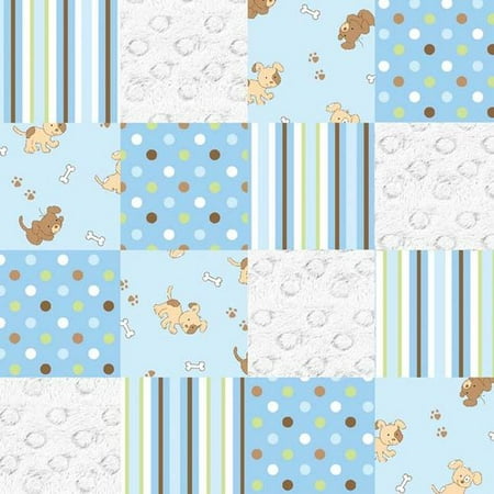 Springs Creative Peek-A-Boo Puppy Patches Fabric, per Yard