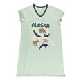 thumbnail image 3 of LazyOne Women's Nightgown, Funny V-Neck Sleep Shirt for Women (Alaska, L/XL), 3 of 7
