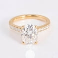 thumbnail image 4 of solitaire jewels 1.75CT Oval Moissanite Hidden Halo Engagement Ring For Women, 14K Yellow Gold, 4 of 7