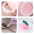 thumbnail image 3 of Taza de fresa con soporte de silicona, vajilla duradera de cerámica no tóxica para bebidas frías o calientes, regalo perfecto para cualquier ocasión con tapa y cuchara exclusivas, 3 of 6