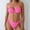Hot Pink, variant on MSJUHEG Halter String,Spaghetti Straps,Bathing Suit for Women Bikini,Bikini Tops Full Coverage Bottoms,Sporty Bikini Sets for Women,Boho Swimsuits for Women,Womens Bikini Black L