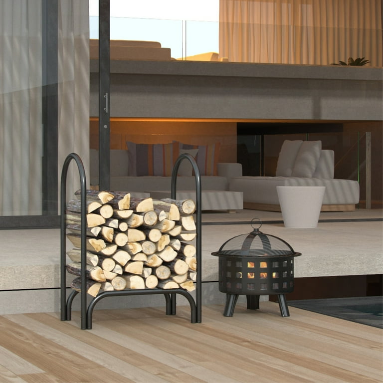 Regal Flame LRFP1001-EF 28 in. Heavy Duty Firewood Log Rack Outdoor Firewood Holder Regal Flame LRFP1001-EF 28 in. Heavy Duty Firewood Log Rack Outdoor Firewood Holder