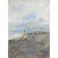 thumbnail image 2 of Pompeo Mariani 18x24 Black Ornate Framed Double Matted Museum Art Print Titled: On the Beach of Bordighera (1909), 2 of 5