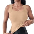 thumbnail image 4 of Garbnen Tank Tops Women Square Neck Sleeveless Women Athletic Tank Top Summer Fashion Fitted Basic Undershirts Women XL, 4 of 4