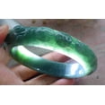 thumbnail image 2 of Yellow Icy Green Natural A JADE Jadeite Dragon Pi Xiu Yuan Bao Coin Bangle Bracelet 59 mm 679828 TN, 2 of 14