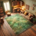thumbnail image 3 of Ambesonne Abstract Decorative Rug Carpet, Autumn Leafless Branch, 2' 2" x 3' 7", Jade Green Pale Coffee, 3 of 5