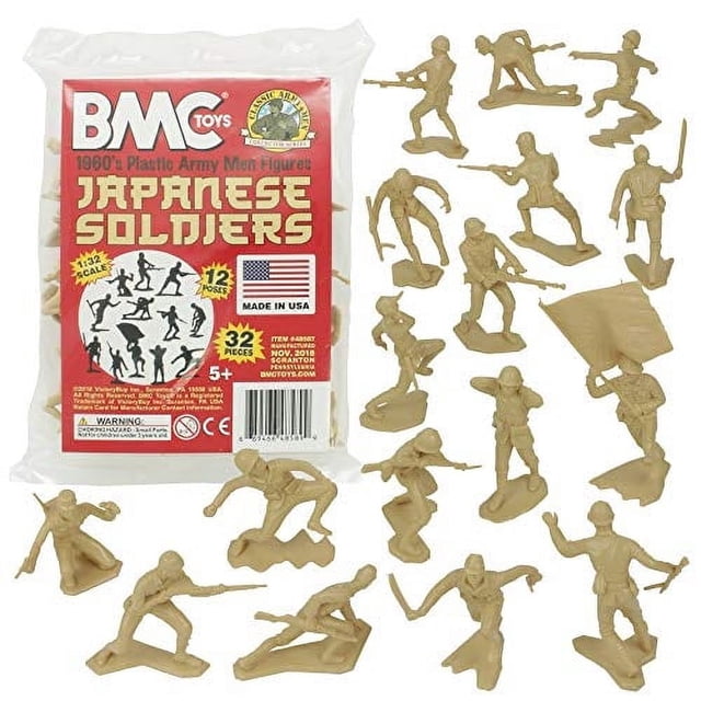Figuras de juguete BMC Classic Marx Japanese Army Men 32 piezas de la Segunda Guerra Mundial
