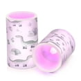 thumbnail image 7 of Yayeee Flameless Candles with Remote Flickering Battery Operated Multi Color Changing, Green Dinosaur Pattern, 7 of 7