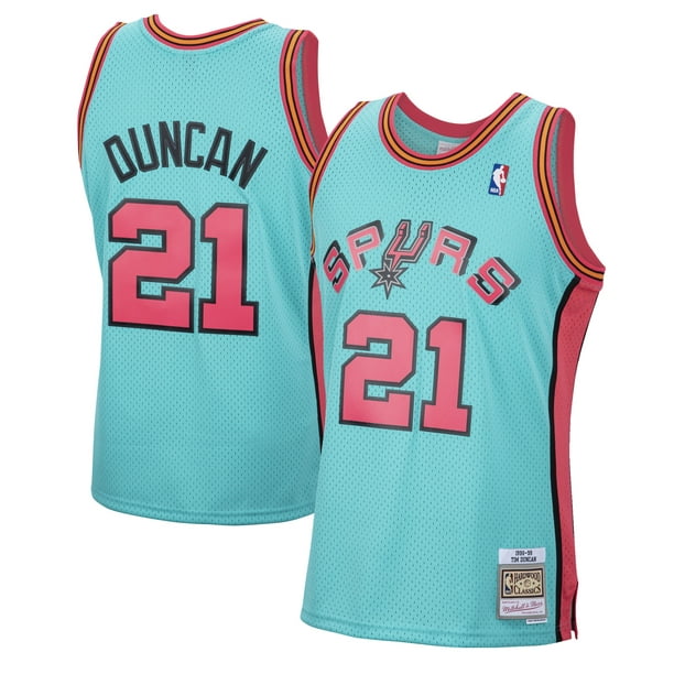 Tim Duncan San Antonio Spurs Mitchell & Ness 1998-99 ...