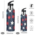 thumbnail image 2 of Yayeee 20oz Insulated Water Bottle Double Wall Stainless Steel with Flip Straw Lid, Red White Stars, 2 of 7
