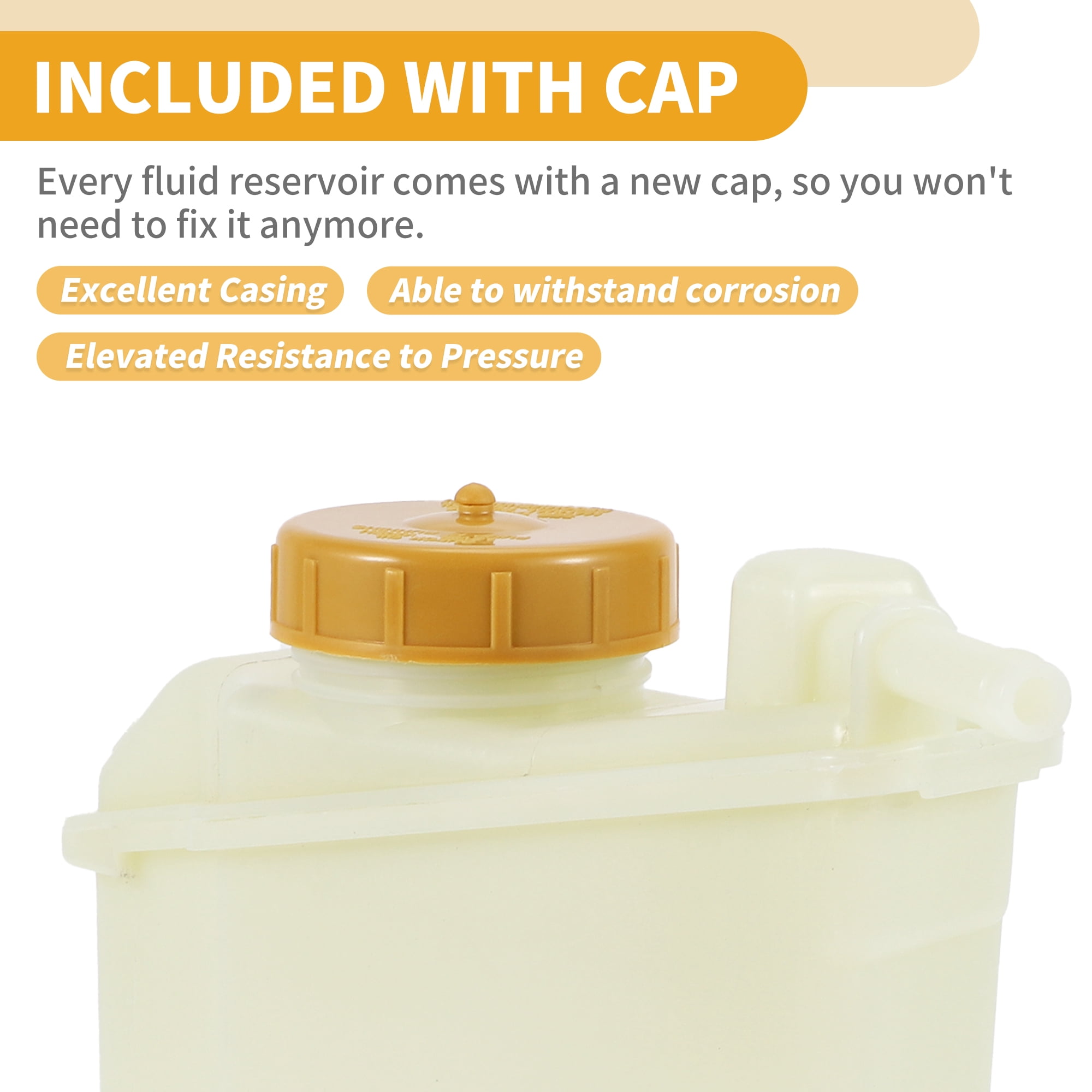 Unique Bargains Power Steering Reservoir for Ford Escort 1993-1999 Plastic Beige