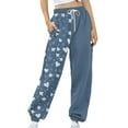 thumbnail image 4 of LEBONYARD Joggers for Women Plus Size,Women's Casual Trousers Printing Drawstring Pants Waist Long Pants Sweatpants with Pocket Multicolor L, 4 of 5