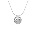 thumbnail image 2 of Delight Jewelry Silvertone Paw - Round Seal Silver-tone You Mean the World to Me Ring Necklace, 18", 2 of 4