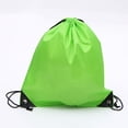 thumbnail image 1 of 5 Pieces Drawstring Bag 210D Polyester Rope Bag Pulling Nylon Oxford Pocket Sack Cinch Tote Gym Storage Backpack - Light Green, 1 of 4