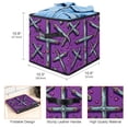 thumbnail image 3 of Cross Large Capacity Foldable Storage Box Basket with Handle for Clothes Storage - 10.8"x10.5"x10.6, 3 of 6