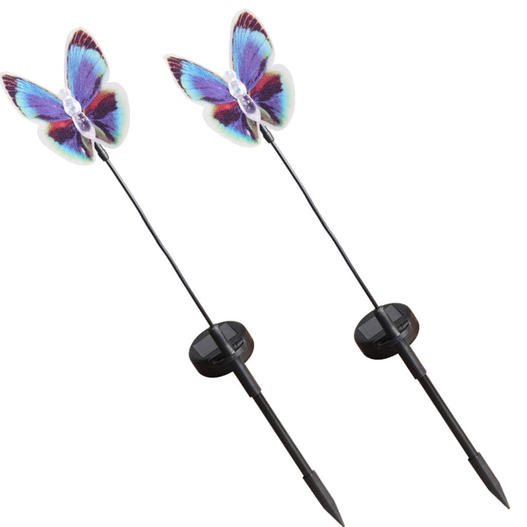 RnemiTe-amo Deals！Kitchen Appliances Kitchen Utensils Butterfly Solar Power LED Light Outdoor Garden Lamp Decor Light