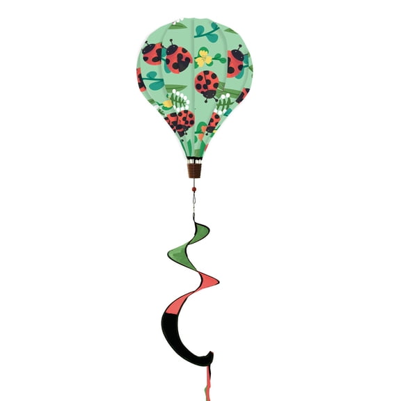 Briarwood Lane Spring Hot Air Balloon Wind Twister 54x12 Ladybug Deluxe For Spring Balloon