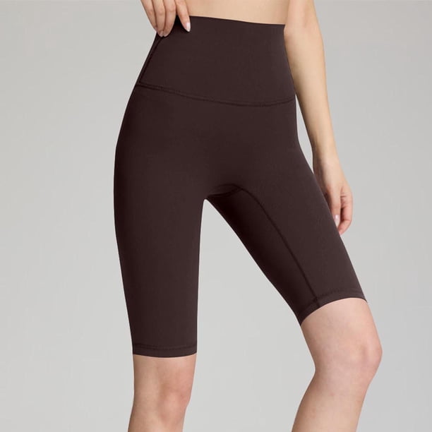 TaTaai Women High Waist Solid Color Capri Yoga Leggings Stretchy Fabric Slim Fit Ladies Workout Exercise Weekend Outdoor Wear Non-See-Through No Fading Soft Stylish Pants Gift