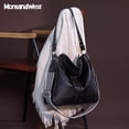 thumbnail image 2 of Bolso Hobo Montana West MWC-128ABK de piel vegana para mujer, 2 of 6