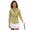 Sunflower Blue Butterfly, variant on HUIACONG Tropical Hibiscus Women Golf Polo Shirts 3/4 Sleeve, Quarter Zip Pullover for Golf, Tennis, Hiking, Running and Daily Casual Wear