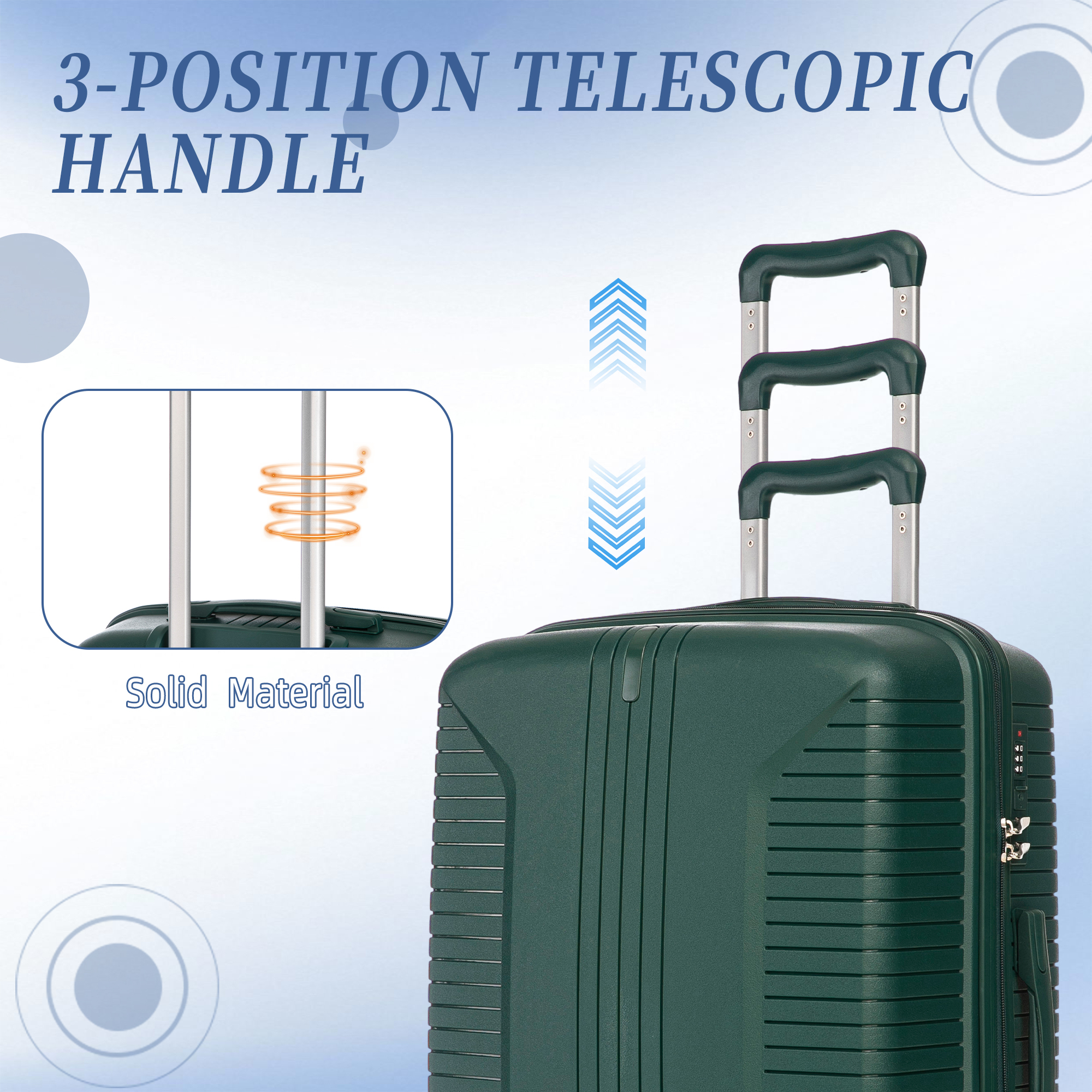3 Piece Rolling Luggage Set Carry on Luggage Spinner Wheel Lightweight Suitcase with TSA Lock 20in24in28in
