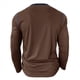 thumbnail image 5 of Camisetas Henley de Larga Raglán para Hombre, Informales, Ajustadas y A . Color Café M, 5 of 6