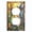 Single Duplex, variant on Metal Light Switch Wall Plate Outlet Cover (Printed Image of Stained Glass Humming BIrds with Flowers - Double Toggle)