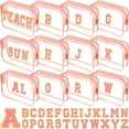thumbnail image 1 of Bolsa de maquillaje Huhumy con 12 iniciales personalizadas de la A a la Z con parches, 1 of 7