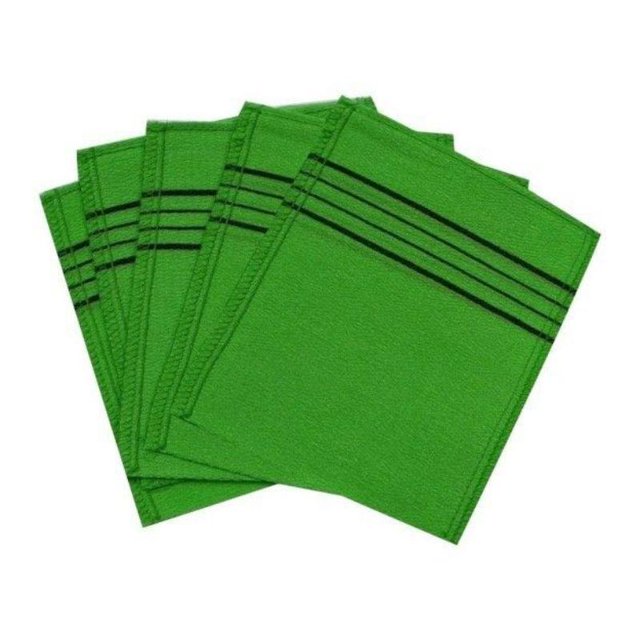 Toalla de baño exfoliante coreana, 10 Uds., 6x9,1 pulgadas, toalla de baño de toalla de sauna de arena gruesa de una sola pieza de boca plana