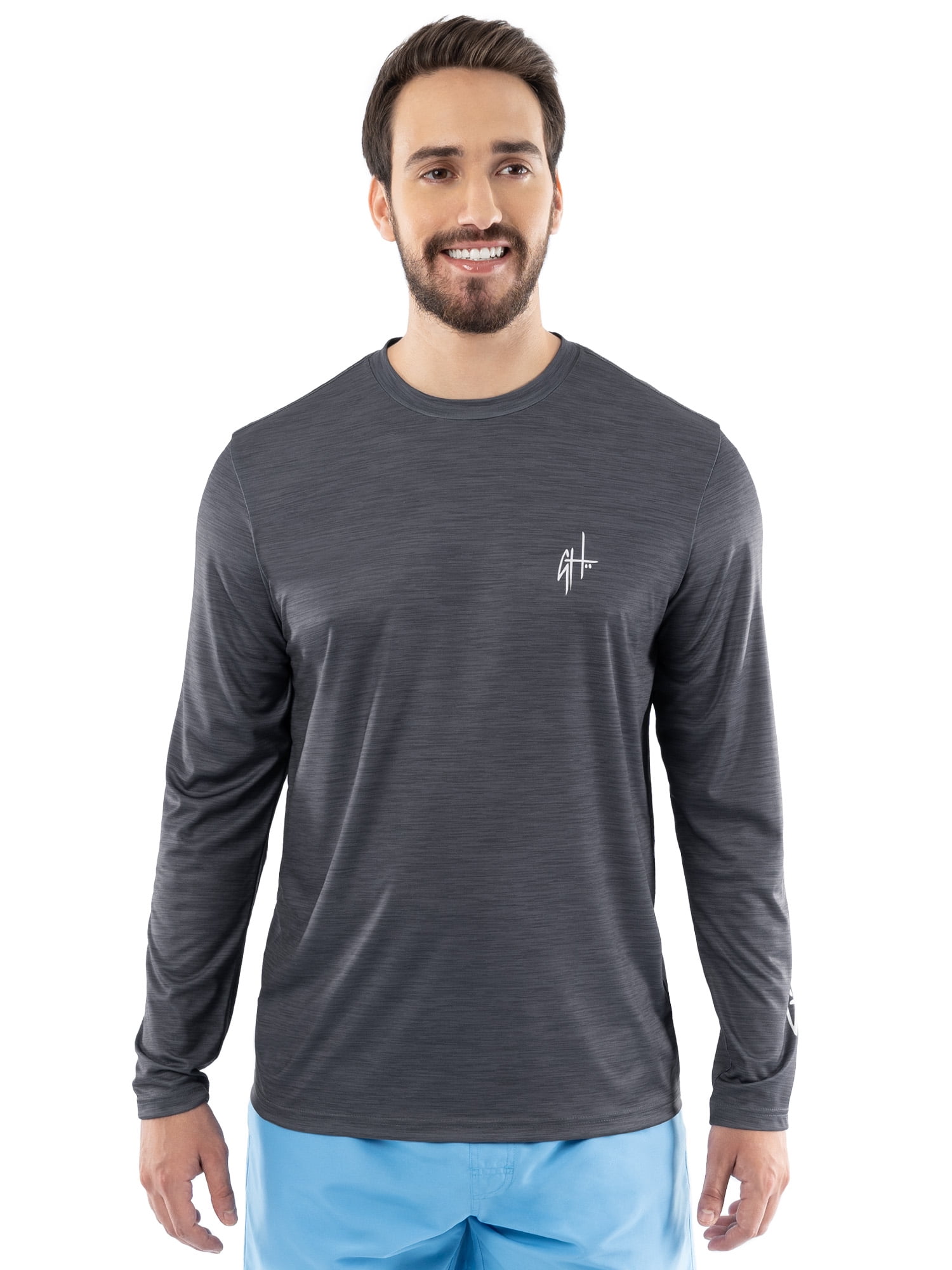 GH BY GUY HARVEY Men's Performance Long Sleeve Fishing Shirt, Sizes:S-3XL
