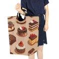 thumbnail image 4 of Yayeee Freestanding Laundry Hamper with Handle Collapsible Large Storage Basket for Clothes, Creamy Cake, 4 of 7