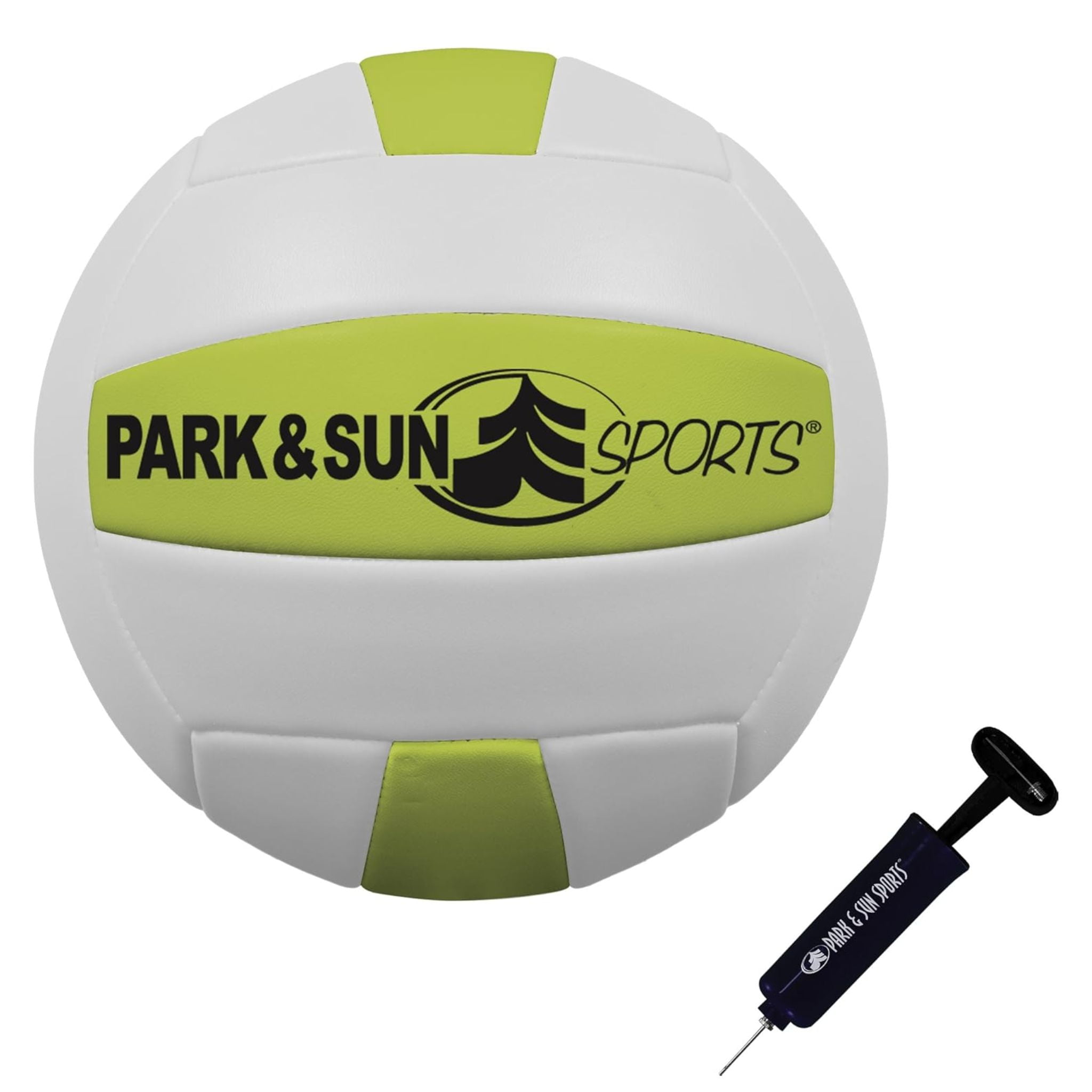 Park & Sun Spiker Sport Steel Volleyball Set – 3‑piece steel poles, adjusts to men’s/coed/women’s heights, regulation 32′ net, includes boundary, stakes, ball, pump & carry bag