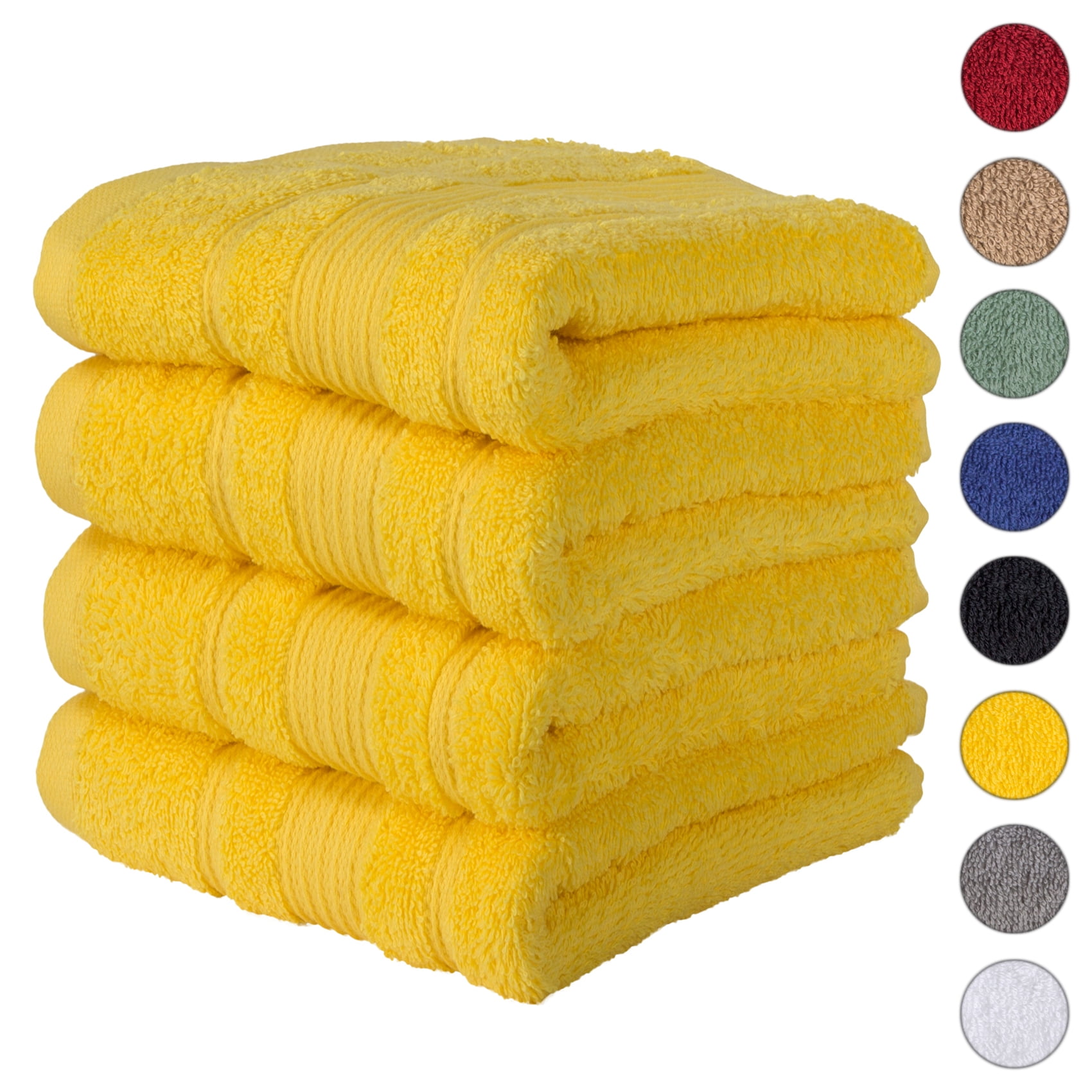 4Piece Hand Towels Set 100 Turkish Cotton, Spa & Hotel Towels