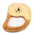 thumbnail image 1 of Mahogany 21 Metal Strings Lyre Harp Box Lyre Harp Spruce Topboard Mahogany Backboard String Instrument with Tuning Wrench Strings Picks Music Note Sticker, 1 of 7