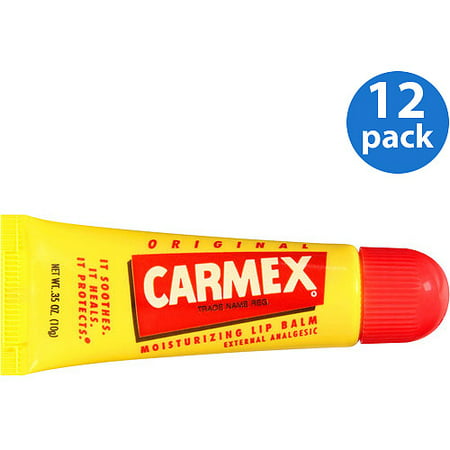 Carmex originale Hydratante externe antalgique Baume à lèvres, 0,35 oz (Lot de 12)