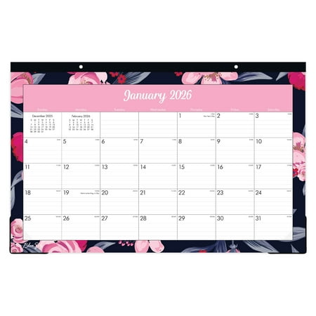 2026 Blue Sky Monthly Desk Pad Calendar  17  x 22   Mimi Pink  January To December, 6 count  148626, 6 count